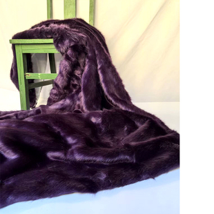 出口皮草毯子别墅样板间 感厚实 软动感十足紫罗兰 尽显优雅气质