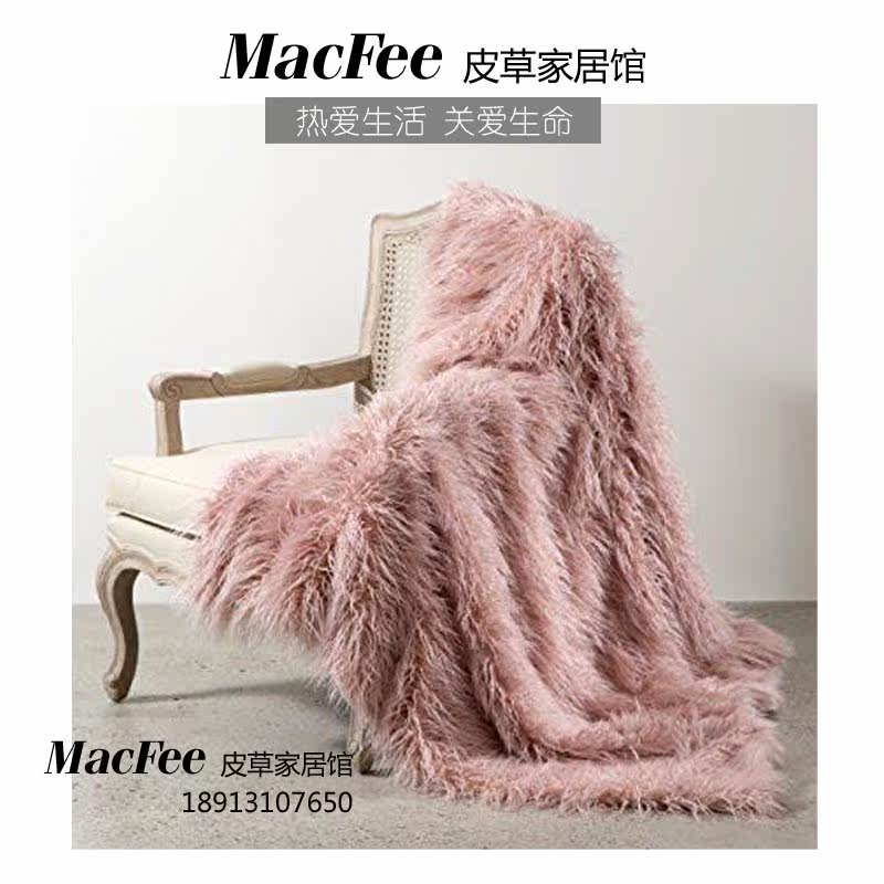 美国  毛毯 人造超柔软毛绒毛皮毯子仿皮草被华丽样004 长卷毛