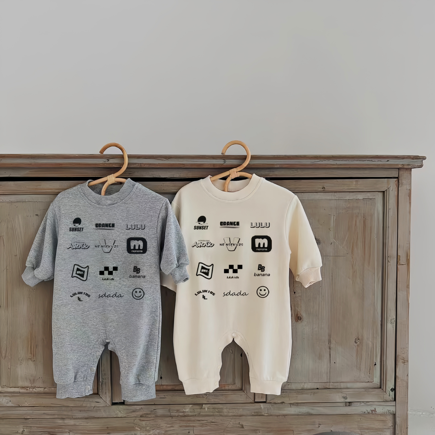 ins风韩版春秋季婴儿哈衣