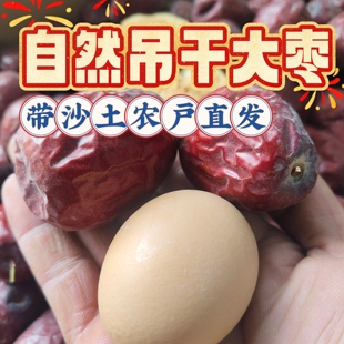 新货新疆红枣和田昆玉大枣玉枣吊干枣带沙土鸡蛋大的枣子肉厚核小