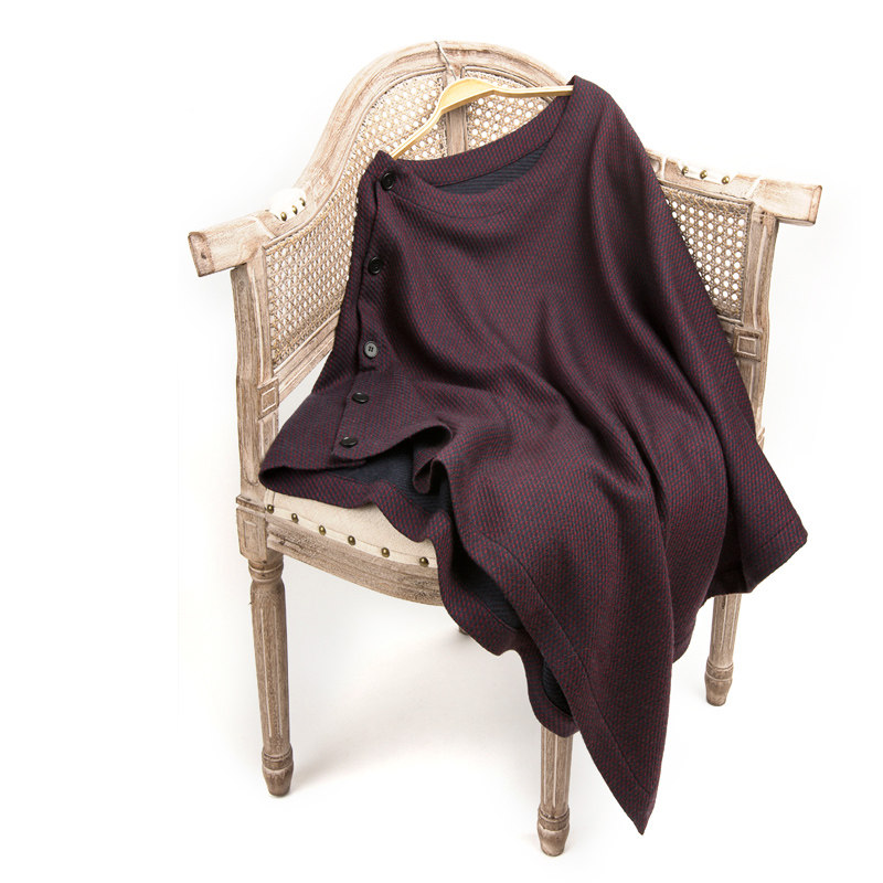 橘语纯羊毛小提花双面保暖流行披肩斗篷围巾女巨划算包邮精品