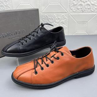 瑕疵开胶奥莱撤柜处理时尚休闲头层牛皮男鞋真皮新款防滑皮鞋单鞋