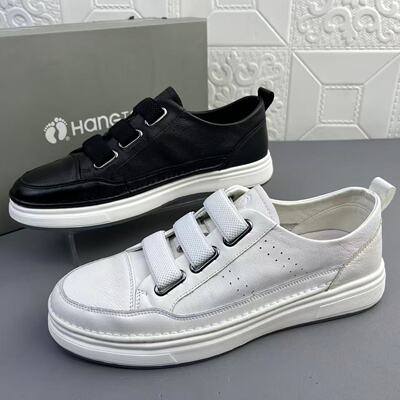 欢腾撤柜日常休闲头层牛皮男板鞋