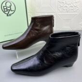 短靴 防滑耐磨通勤法式 奥莱撤柜处理时尚 加绒瘦瘦靴女靴高品质新款