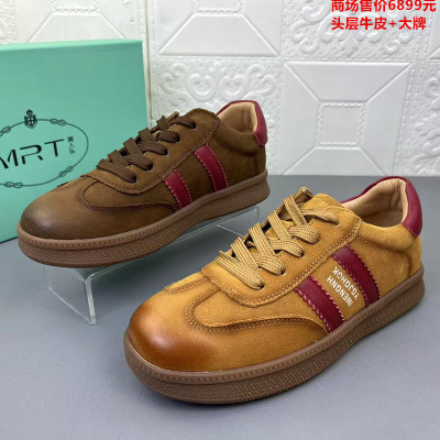 头层牛皮时尚休闲女鞋真皮板鞋潮