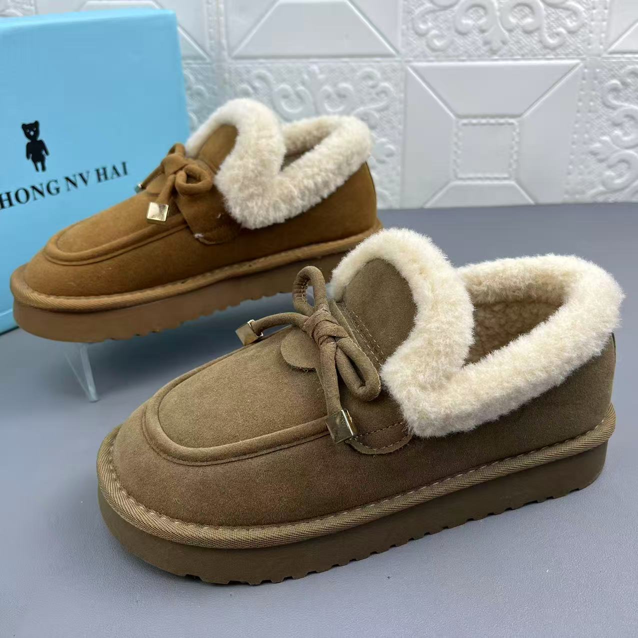 高品质新款加绒保暖博肯鞋女棉鞋