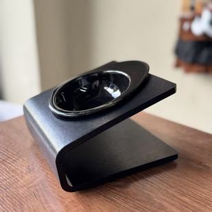 现货 外贸原木宠物碗架 倾斜碗架促进食欲 日系风格陶瓷宠物碗