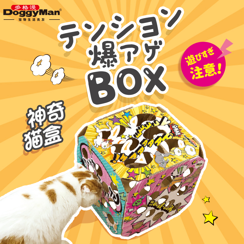 现货 日本cattyman秋季新品纸质逗猫玩具魔盒逗猫玩具疯狂猫盒