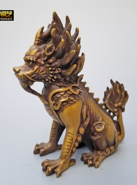 桌面铜獬豸神兽办公室装饰品律师法务法官礼品瑞兽麒麟獬豸摆件