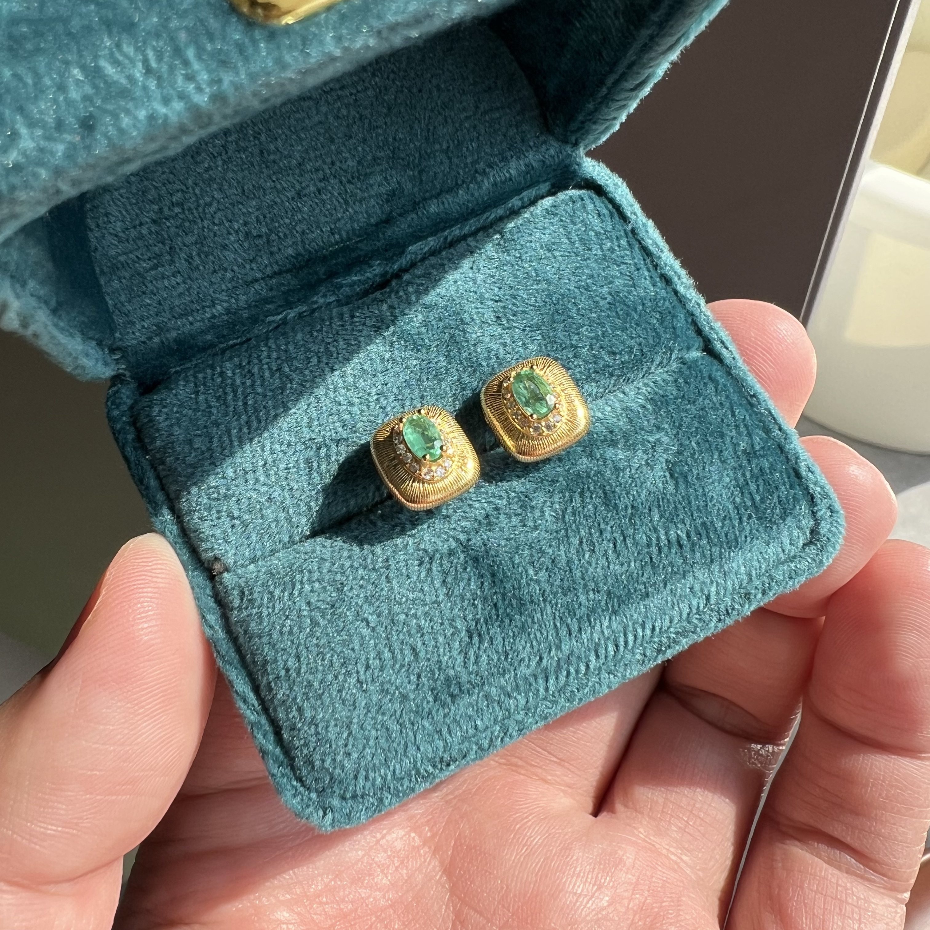 天然祖母绿纯银耳钉 S925银镀金色 女款时尚耳饰 Y226,饰品/流行首饰/时尚饰品新,戒指/指环,淘宝优惠券,粉丝福利购,淘宝优惠卷