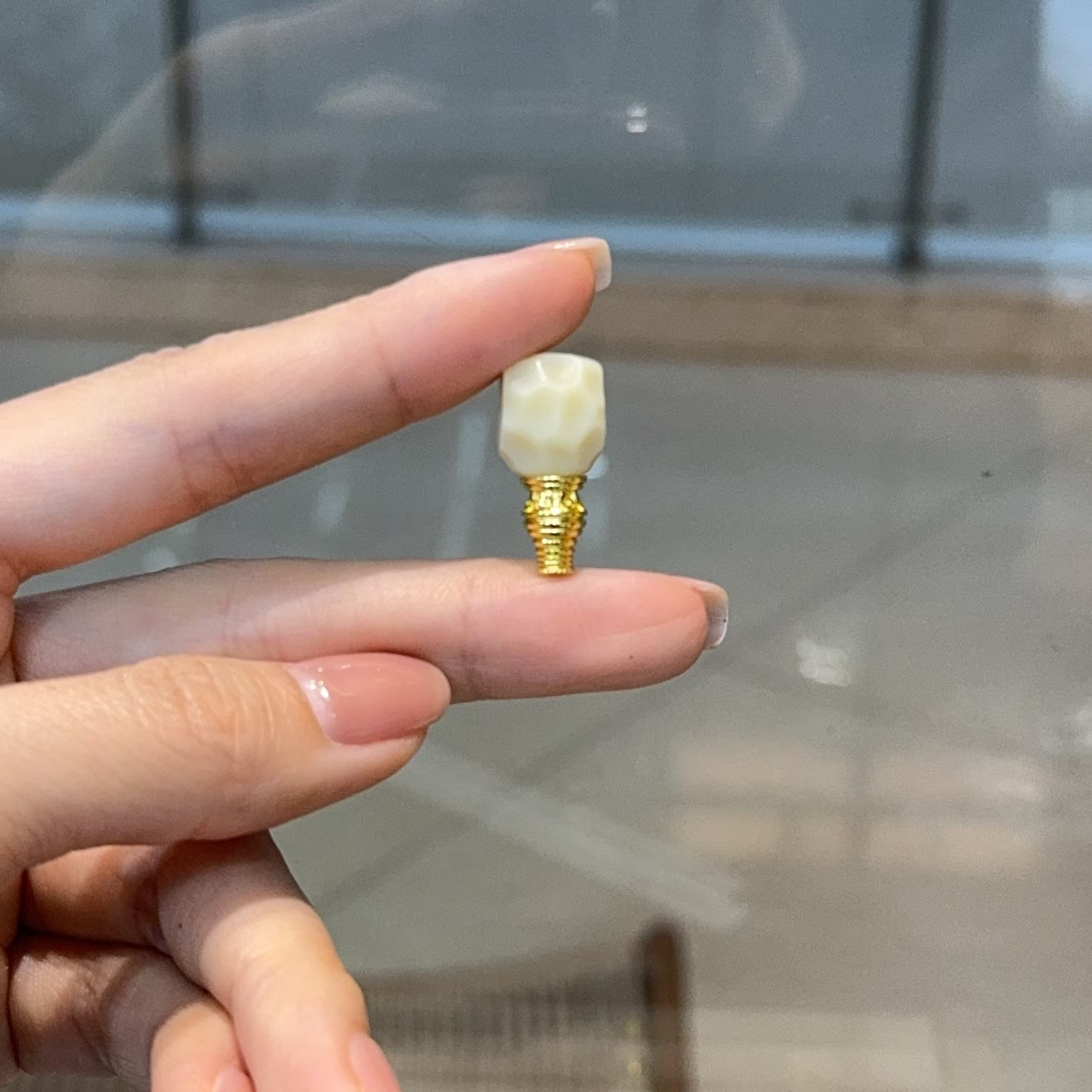 驼骨镶纯铜标三通diy项链文玩配饰隔串珠配件手工佛珠手串 DM900