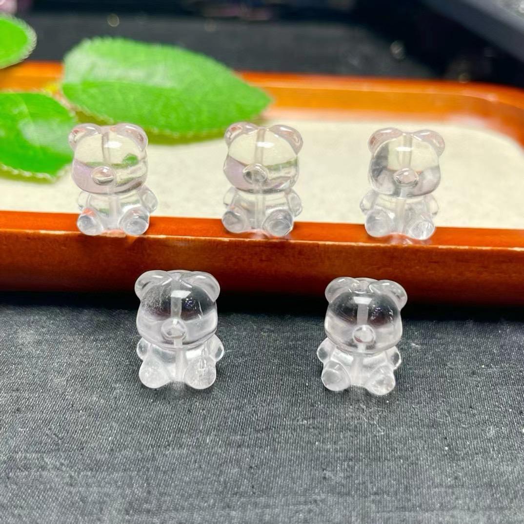 天然白水晶雕刻件DIY配件