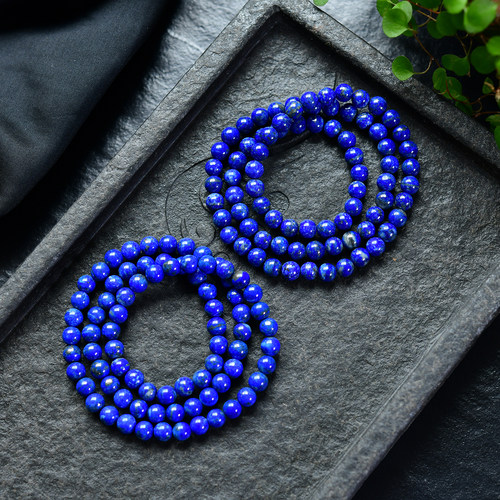 特价回馈 天然青金石三圈手链 有白有金 水晶饰品礼物 ZW603