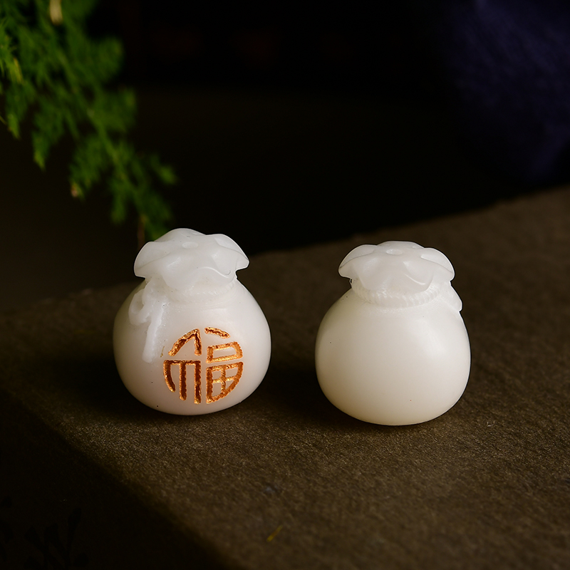 烫金菩提根福袋通孔配件