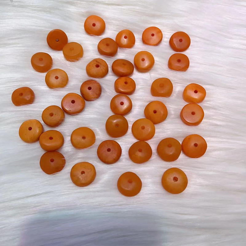 天然老蜡饼子散珠 DIY项链手链多宝蜜蜡手串 LH225