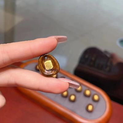 沉香芭比檀紫檀小扎基卡子 DIY文玩佛珠手串项链配件 TY1950