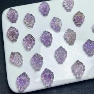 DIY手串项链 12mm ZW506 规格17mm 天然紫水晶九尾狐狸通孔配件