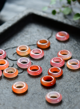 天然盐源玛瑙跑环 DIY手串项链直径13mm内径7mm ZW170