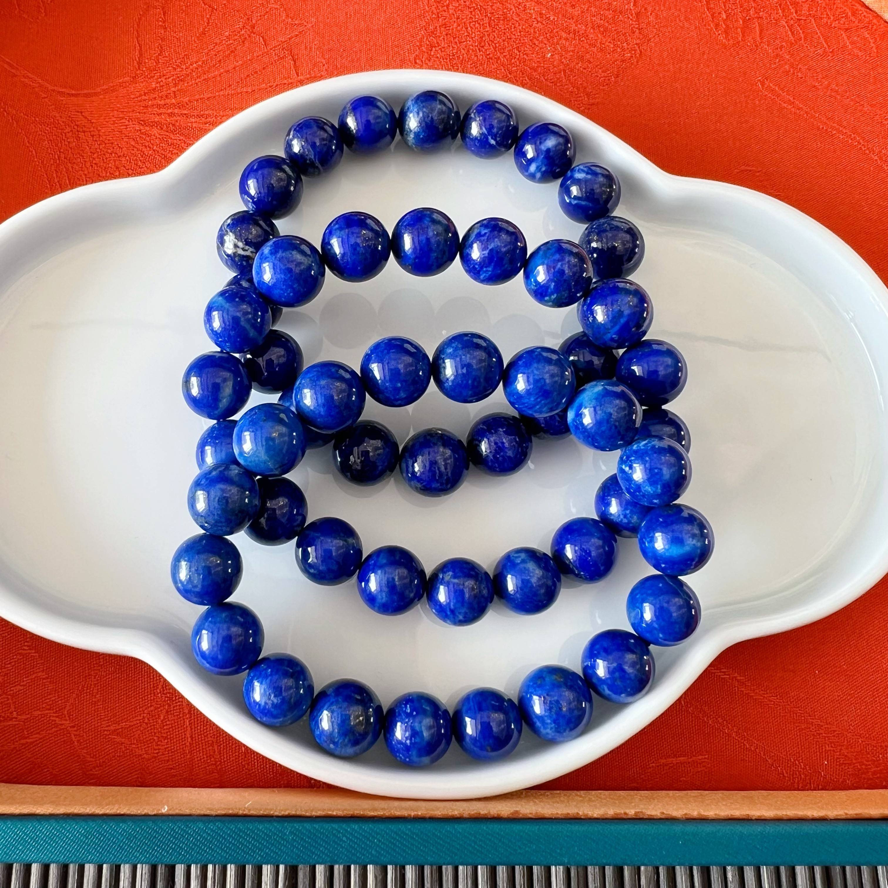 新货到高性价比 天然青金石单圈手链 水晶饰品 有白有金 LH691