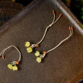 天然蜜蜡桂花小滴溜吊坠DIY手链 LH454 套进去调节拉伸