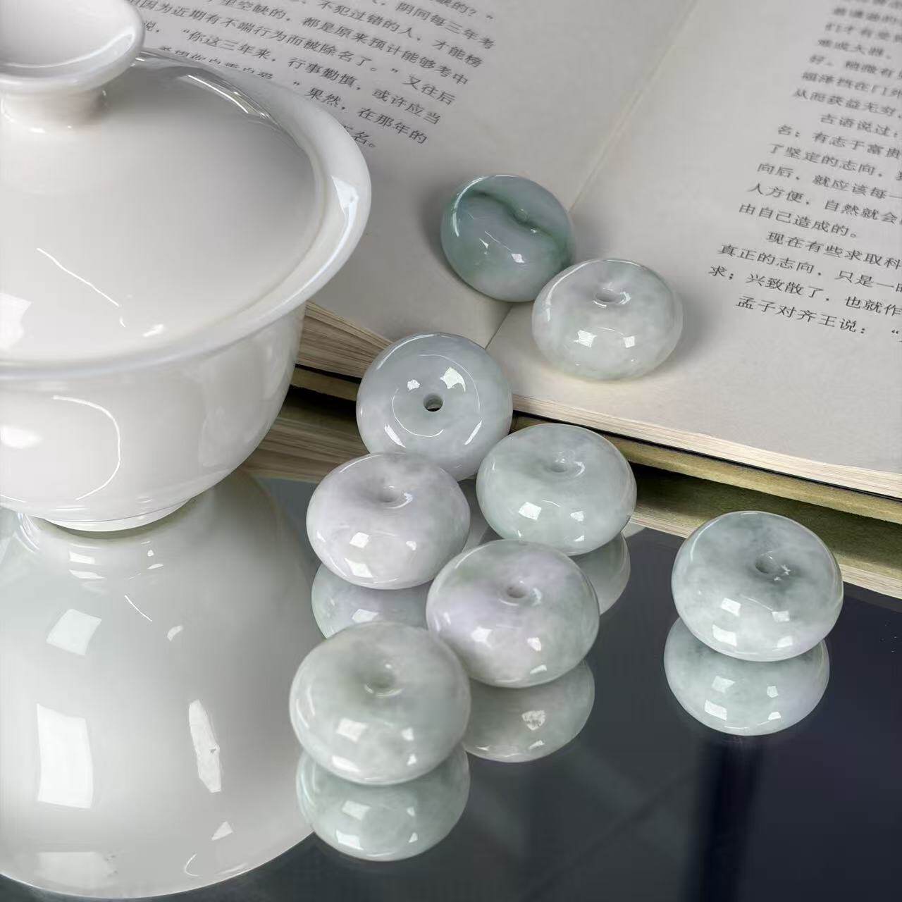 天然翡翠平安扣吊坠 diy手串项链手工配件 TY2858