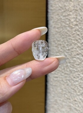 天然白水晶凤九 diy配件手绳项链手串文玩佛珠配饰 DM379