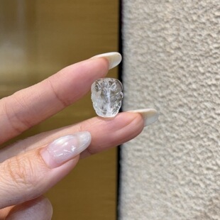 天然白水晶凤九 DM379 diy配件手绳项链手串文玩佛珠配饰