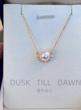 轻奢高级半月款珍珠项链女