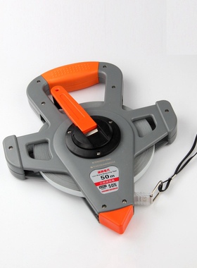 雄狮50米100米尼龙钢覆膜钢插尺防水防锈钢插地尺卷尺地插尺地尺