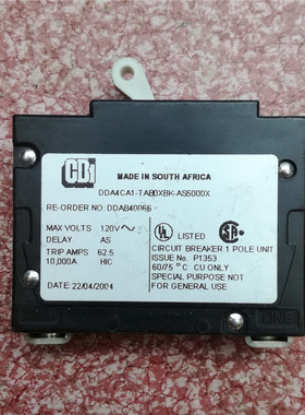 CBI D-DA4CA1-TAB0XBK-AS5000X120/240V50A油阻尼设备液磁断路器