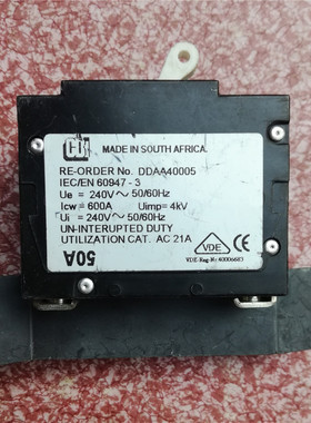 CBI RE-ORDER DDAA40005 240VAC 15/16/50A油阻尼设备液磁断路器