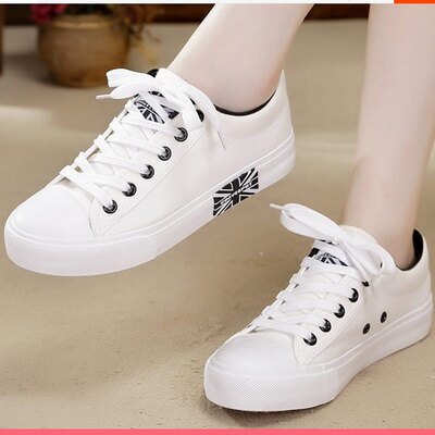 百搭韩版小白鞋大码女鞋41-43 42 休闲白色帆布鞋女 低帮球鞋板鞋