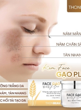 Kem face gao  (plus 15g) duong trang, giam tham sam nam