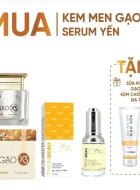 面霜Kem face men gao x3 & serum yen tang srm+chong nang nho