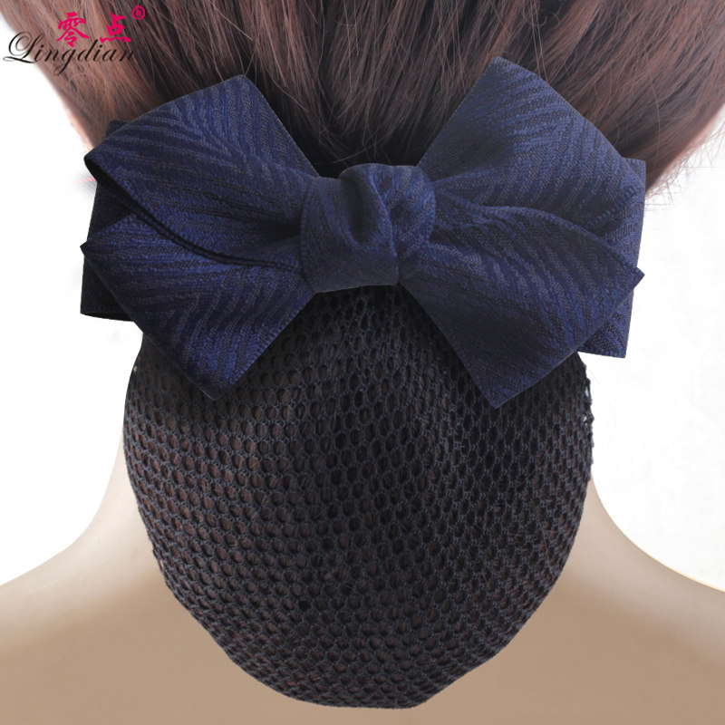 零点韩国空姐酒店服务员发网护士网兜简约百搭新款工作职业头花