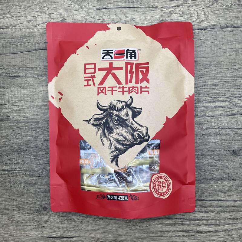 天一角日式大阪风干牛肉片温州湖岭特产牛肉干片酱香味独立装即食