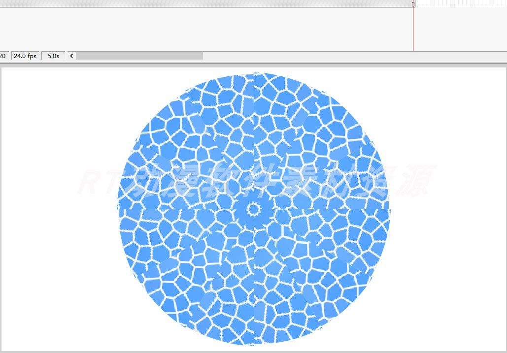 单步动画51万花筒蓝色遮罩源文件an及flash可用