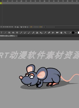 动物运动030一只灰色老鼠爬行的动态5秒原件AN及flash通用