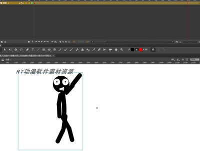火柴人运动061骨骼火柴人半身动作5秒源文件fla格式AN可用