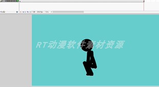 火柴人运动009人物蹲下动作效果源文件AN及flash可用