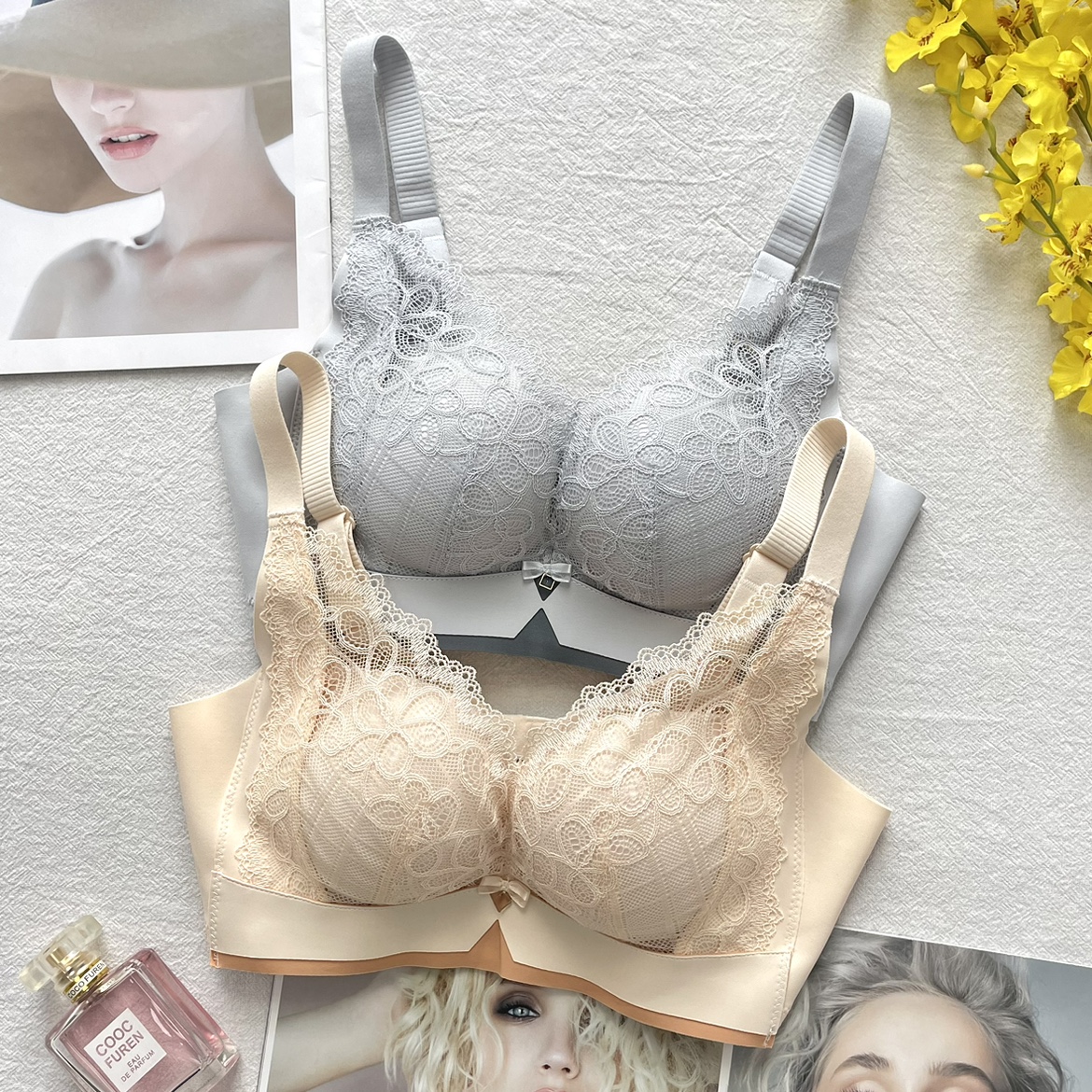 小胸聚拢内衣女加厚防下垂无钢圈
