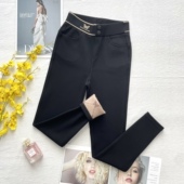 外穿铅笔小脚 打底高腰修身 鱼子酱小黑裤 秋冬加绒黑科技光暖福蝶裤