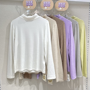 秋冬6070绒绒中厚羊毛卷4.0中领长袖保暖上衣女显瘦打底羊毛衫潮