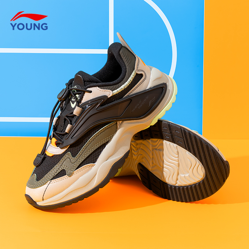 李宁儿童鞋运动鞋秋季款2025新款男童大童轻便休闲童鞋青少年鞋子