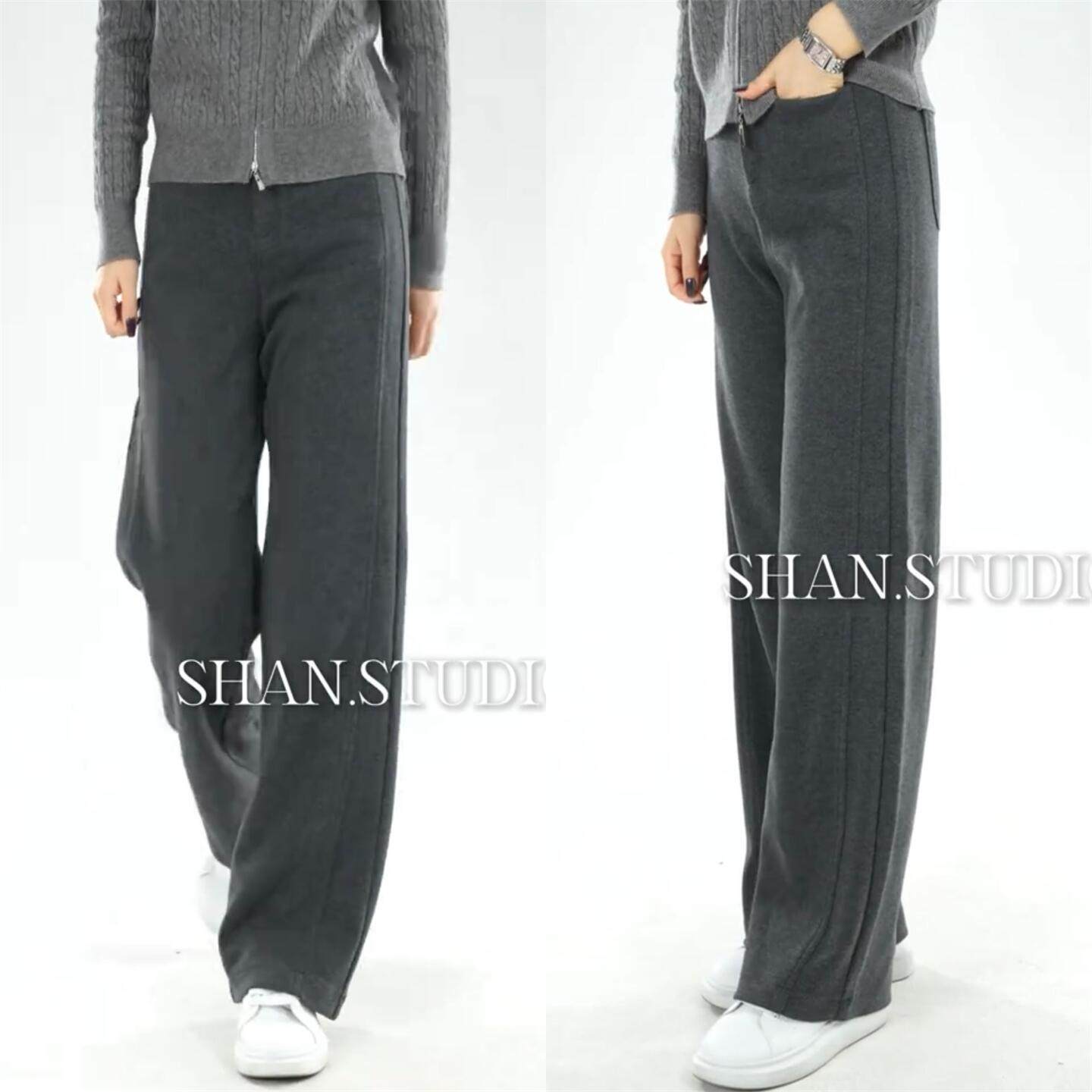 桑蚕丝羊毛窄版阔腿裤2025秋冬气质女士时尚百搭抗皱高腰直筒裤子,女装/女士精品,休闲裤,淘宝优惠券,粉丝福利购,淘宝优惠卷