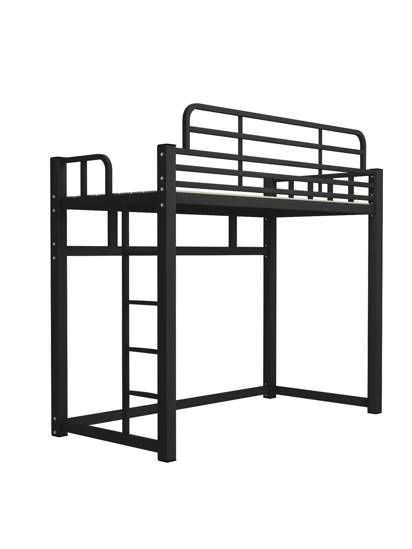 定制铁艺床任意尺寸床加粗加厚钢板高架床上层钢架上床下空省空间