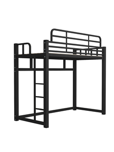 定制铁艺床任意尺寸床加粗加厚钢板高架床上层钢架上床下空省空间