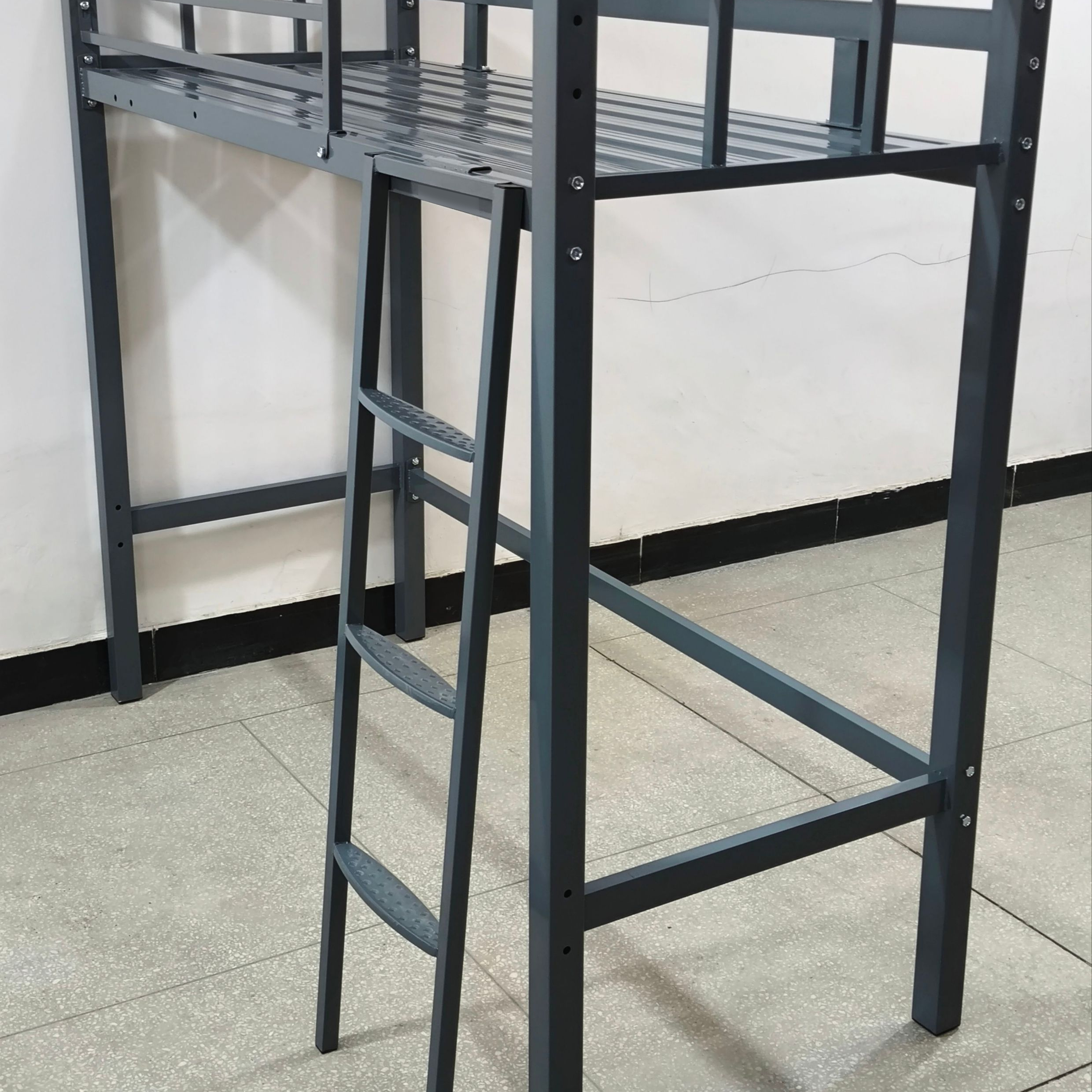 直发香港小户型定制铁艺高架床单上层上床下空省空间复式成人加厚