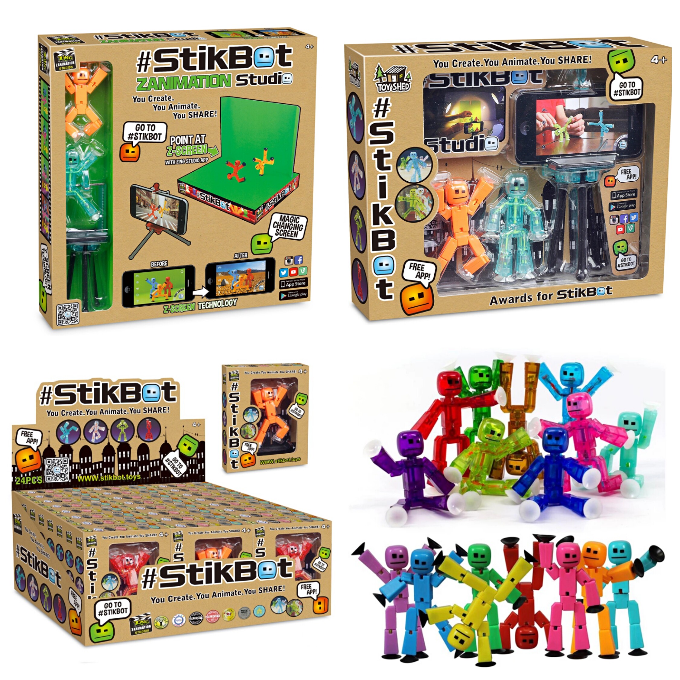 木偶关节人吸盘火柴人创意摄影人偶玩具娃娃恐龙新奇好玩的小玩意