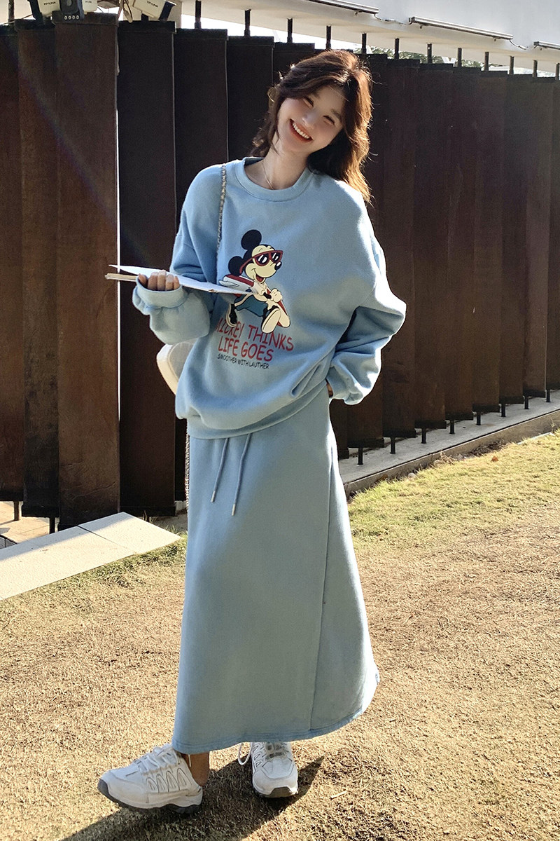 ：新款春装休闲宽松版运动图文两件套装裙2C135-6867P165K248,女装套装/套裙,2C135